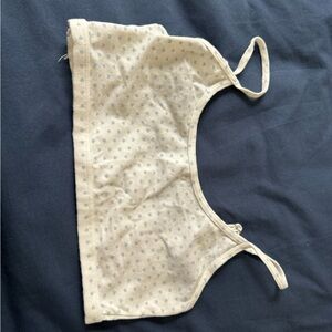 Polka Dot Beige Crop Top